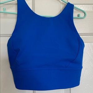 Lululemon Stronger As One Long Line Bra sz 8 Blue